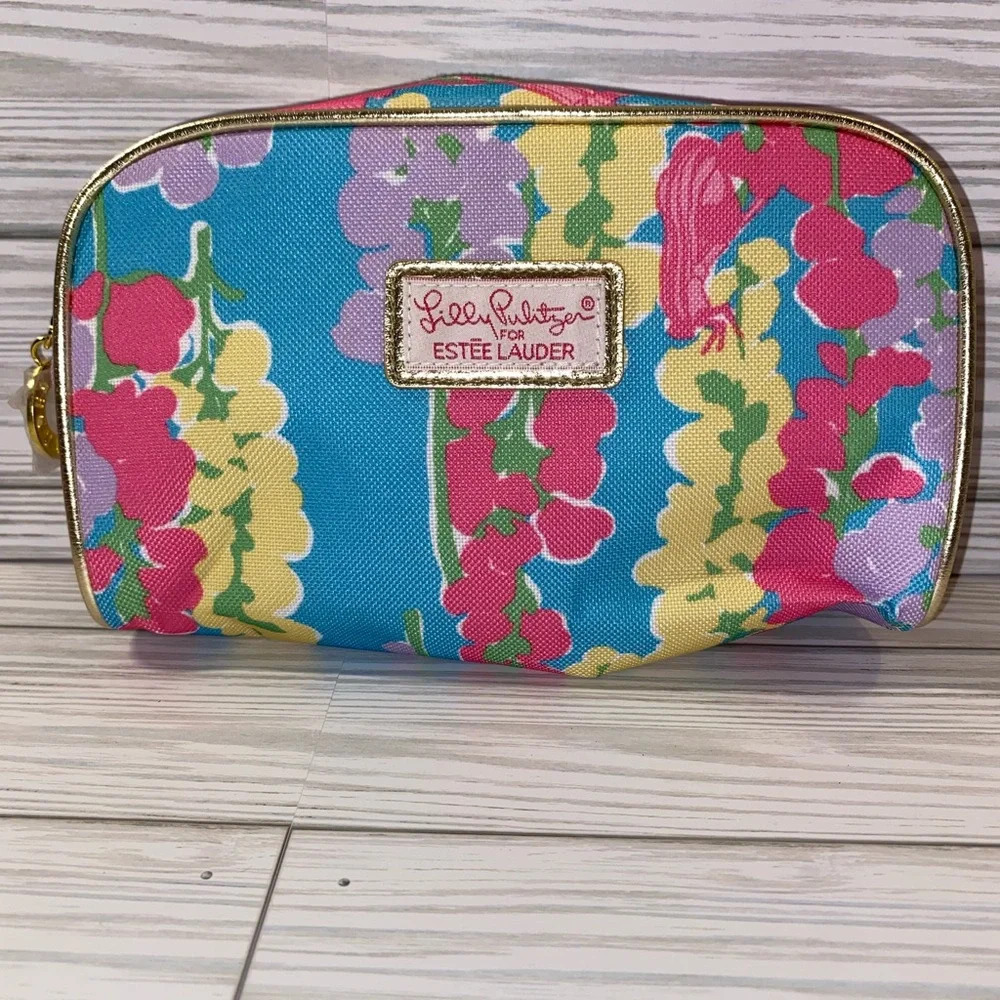 Lilly Pulitzer Estee Lauder cosmetic bag NWOT